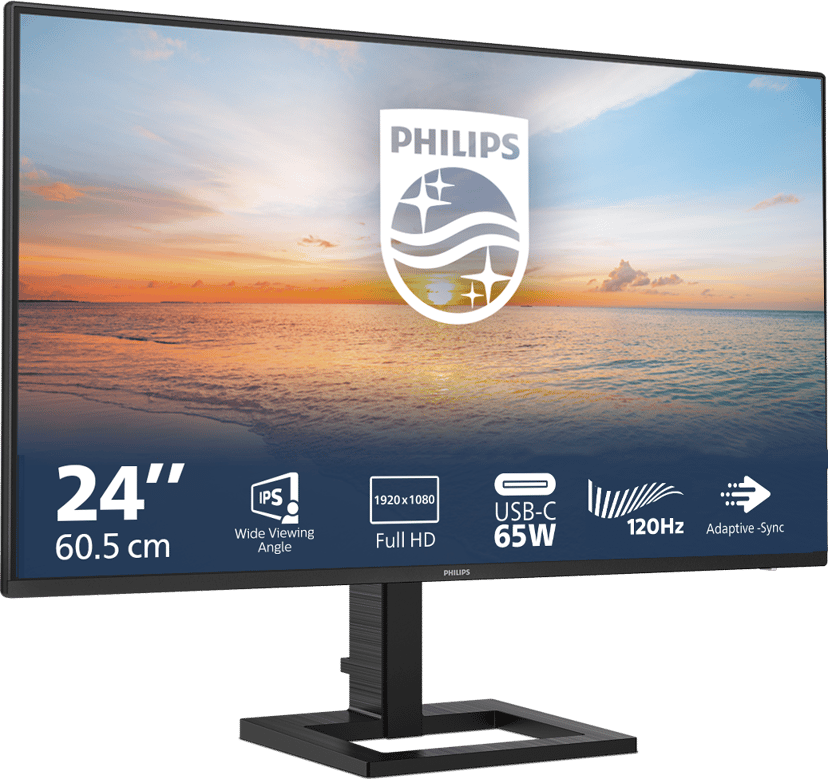 Philips 24E1N1300A 23.8, 23.8 inch/60.5 cm" 1920 × 1080pixels IPS 16:9 100Hz
