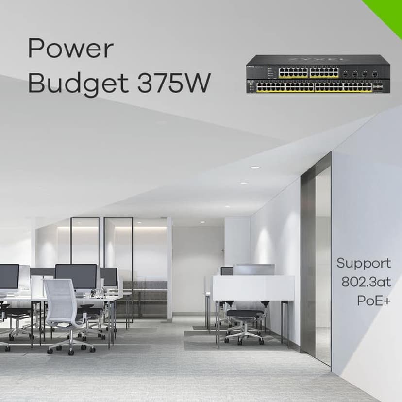 Zyxel XGS1935-28HP 24x1GE 4x10GE SFP+ PoE+ Lite-L3 Managed Switch