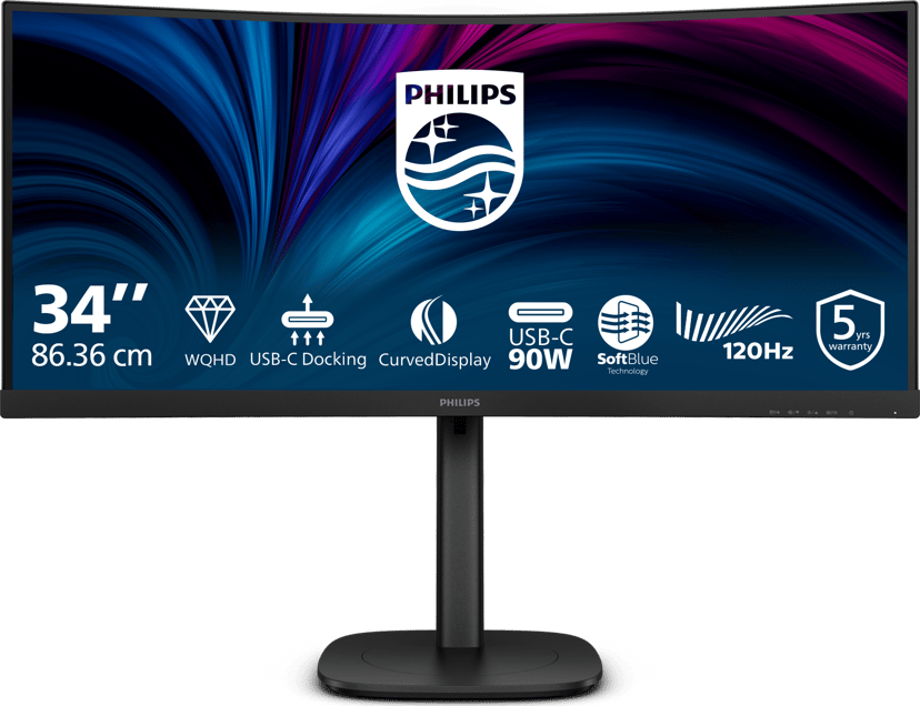 Philips 34B2U3600C Curved - (Fyndvara klass 2) 34" 3440 × 1440pixels VA 21:9 120Hz