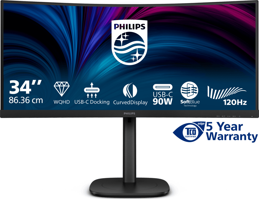 Philips 34B2U3600C Curved - (Fyndvara klass 3) 34" 3440 × 1440pixels VA 21:9 120Hz