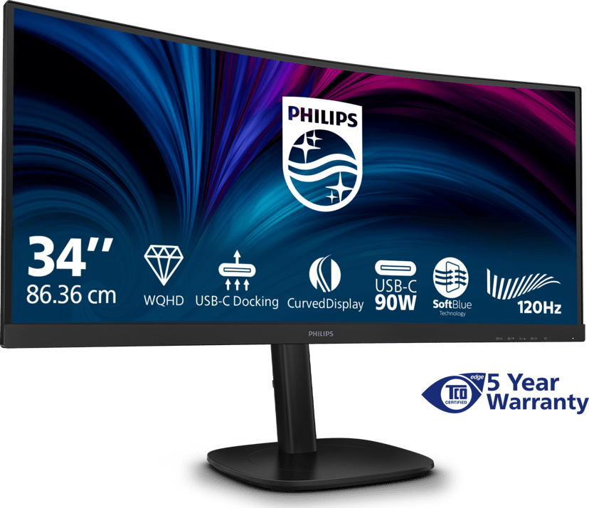 Philips 34B2U3600C Curved - (Fyndvara klass 3) 34" 3440 × 1440pixels VA 21:9 120Hz