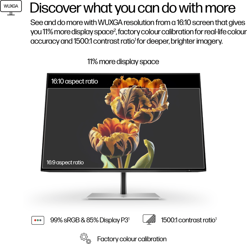 HP Series 7 Pro Serie 7 Pro 24-tommers WUXGA-skjerm – 724pn uten PVC 24" 1920 × 1200pixels IPS 16:10 100Hz