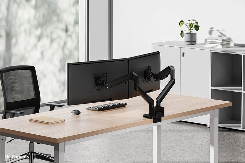 Neomounts NEXT Slim - DS70-250BL2 - Desk Monitorarm voor 2 schermen tot 32" - Zwart