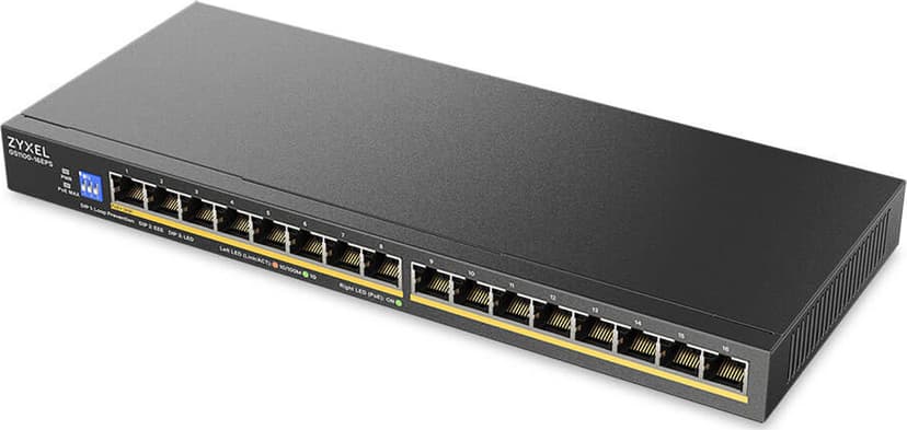 Zyxel GS1100-16EPS 16-portars Gigabit Slim PoE-switch 3-pack