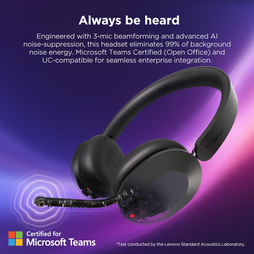 Lenovo ThinkPad 8550 Stereo USB-C Microsoft Teams Harmaa