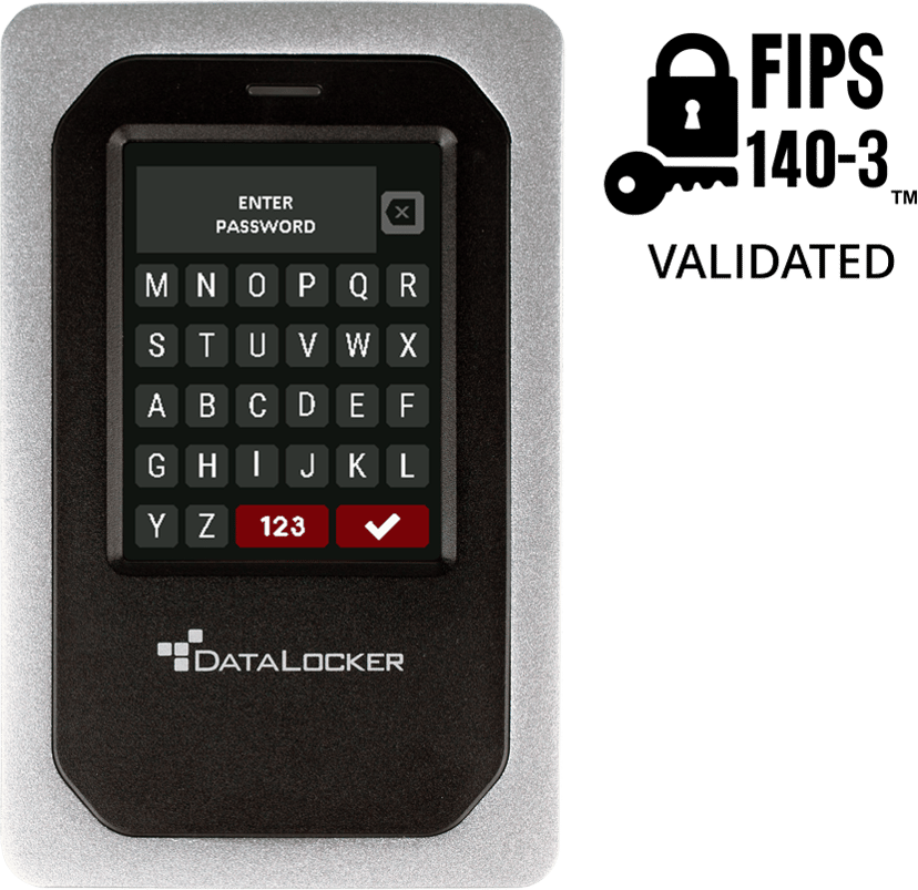 Datalocker DL4 2TB ESSD USB-C Gjuten aluminium, Svart