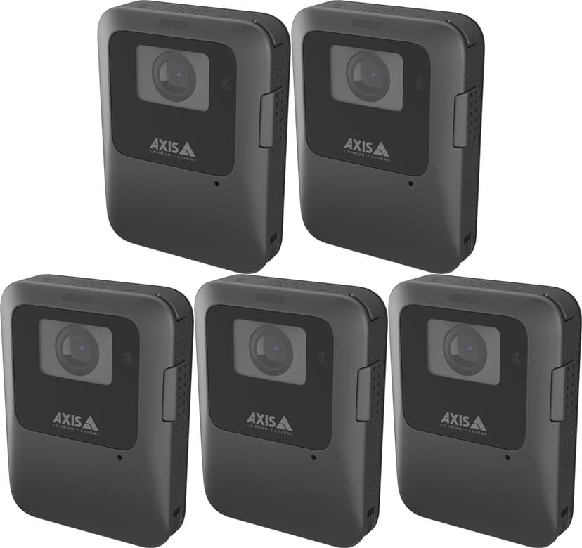 Axis W110 Bodycam 5-Pack Zwart