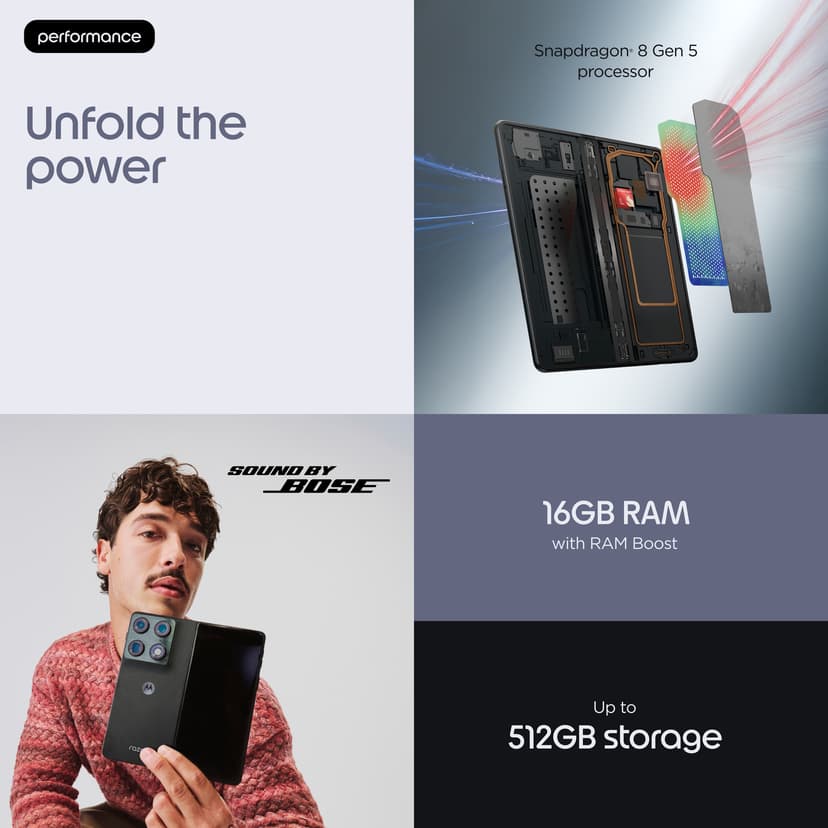 Motorola razr fold 512GB Sort