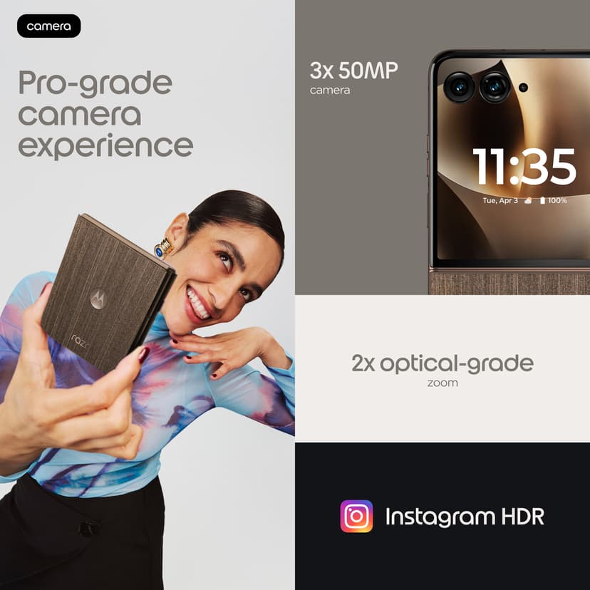 Motorola razr 70 ultra 512GB Træ