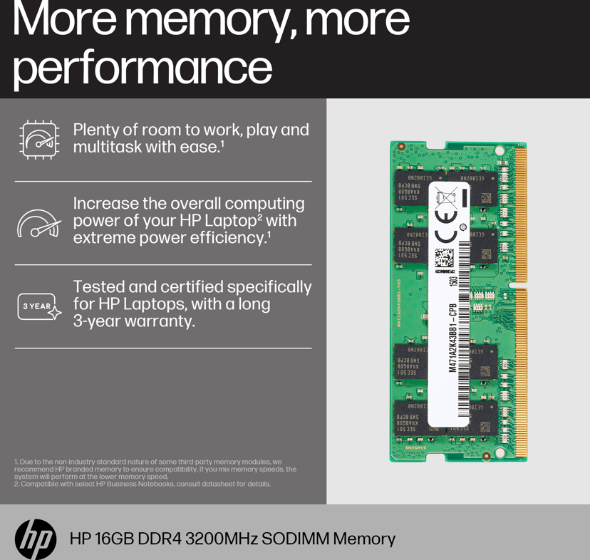 HP 16 Gt DDR4 3200 SODIMM -muisti 16GB 3200MHz DDR4 260-pin SO-DIMM