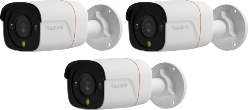 Reolink Pro RP-PCB12M 12 MP Ultra Bullet HD Ai PoE-kamera 3-pack