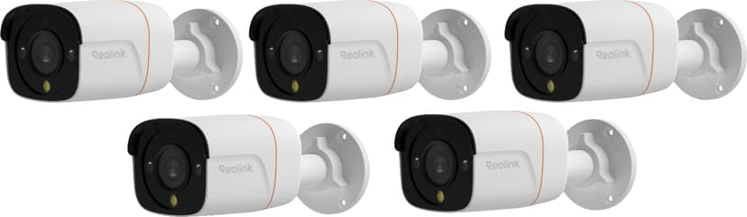 Reolink Pro RP-PCB12M 12 MP Ultra Bullet HD Ai PoE-kamera 5-pack