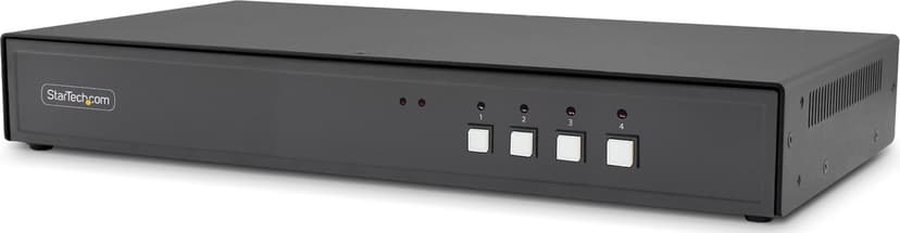 Startech StarTech.com Säker 4-portars KVM-switch, HDMI eller DisplayPort, 4K 60 Hz, NIAP-godkänd stationär KVM, metallhölje, CAC-port, TAA-kompatibel