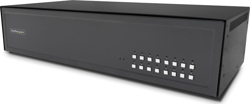 Startech StarTech.com Säker 16-portars KVM-switch, DVI, NIAP 4.0 Desktop KVM, metallhölje, CAC-port, tillverkad i USA