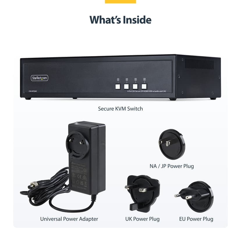 Startech StarTech.com CK4-HP204C KVM-bryter Svart