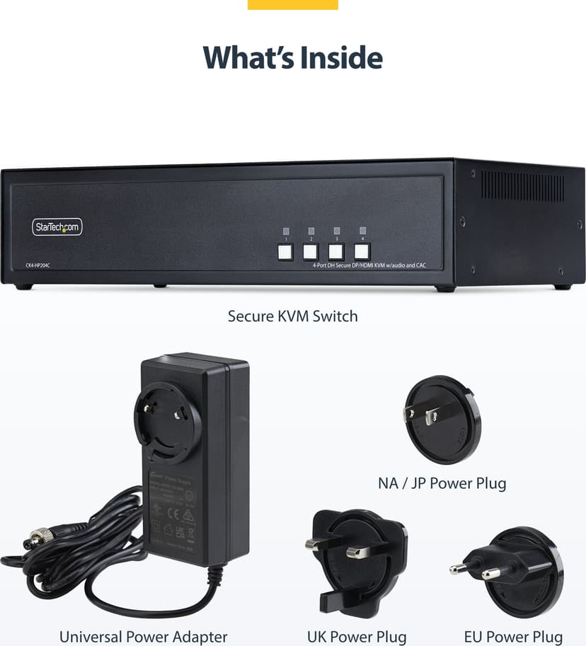 Startech StarTech.com CK4-HP204C KVM-kytkin Musta