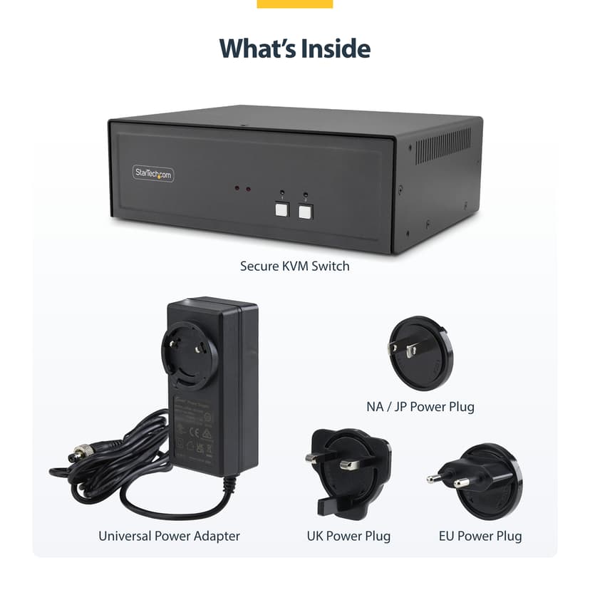 Startech StarTech.com CK4-P102C KVM-bryter Svart