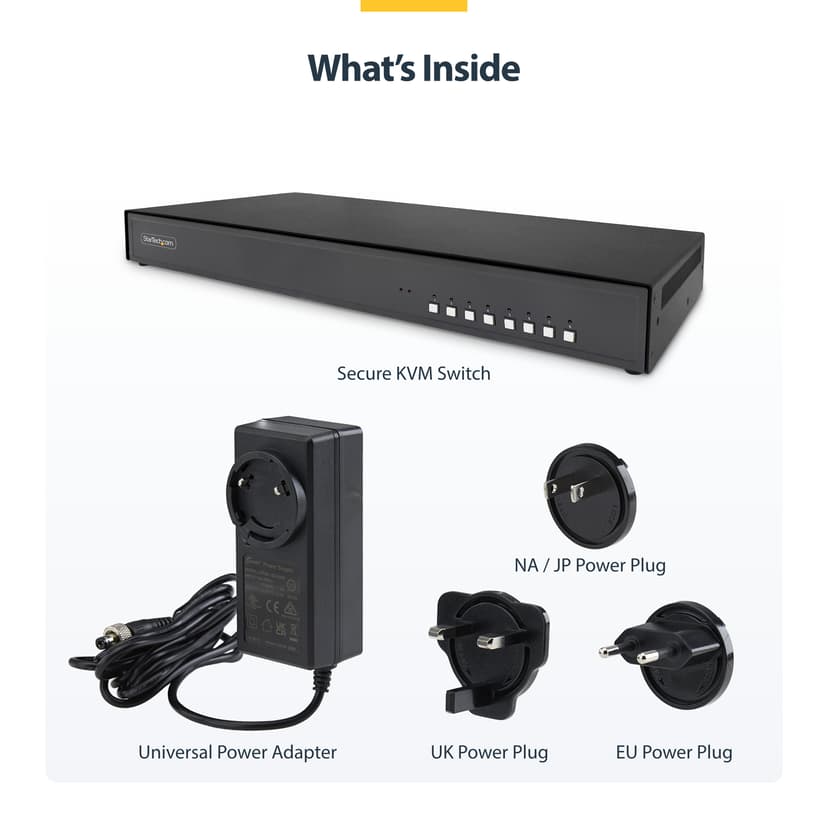 Startech StarTech.com CK4-P108C KVM-kytkin Musta