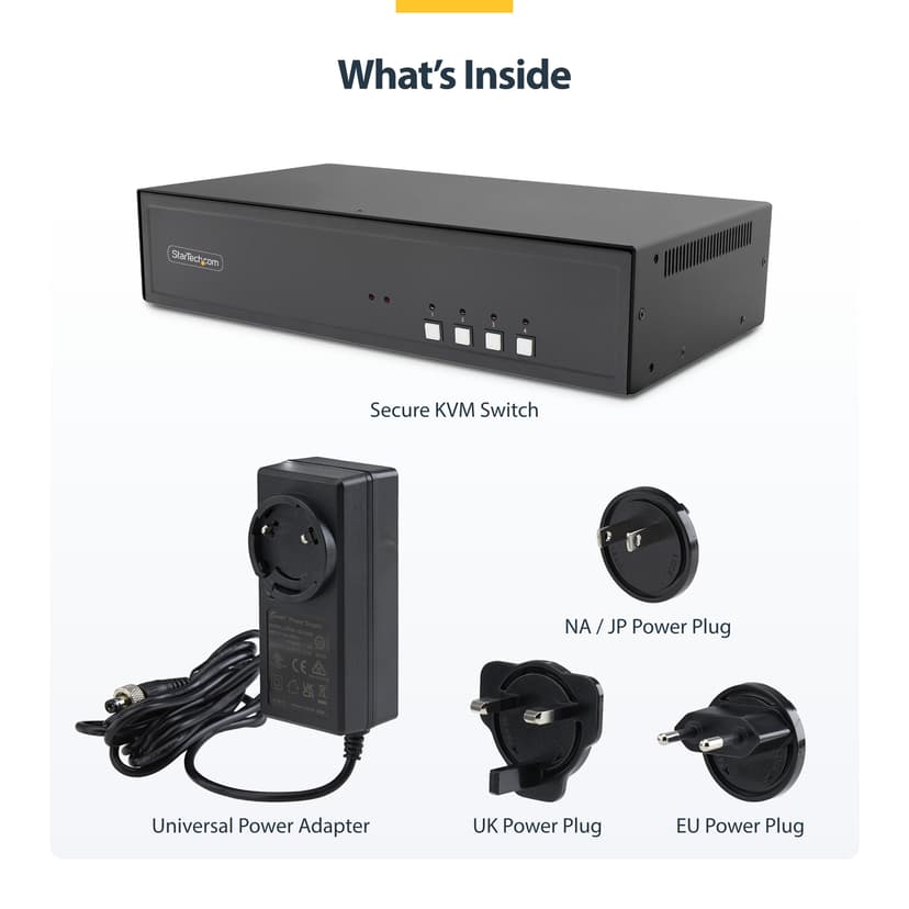 Startech StarTech.com CK4-PM204C KVM-bryter Svart