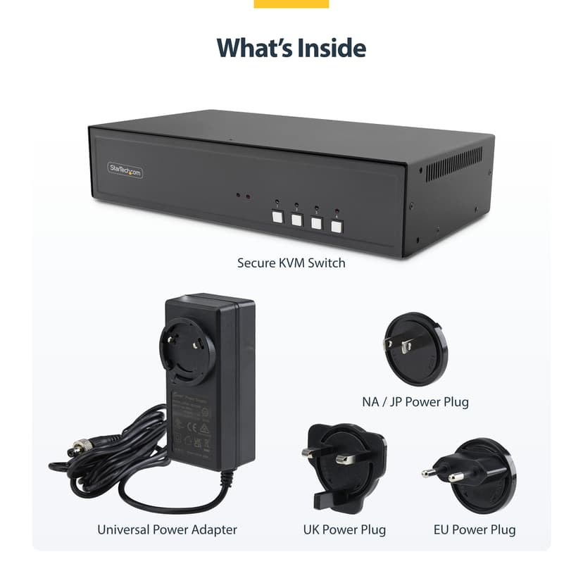 Startech StarTech.com CK4-D204C KVM-bryter Svart