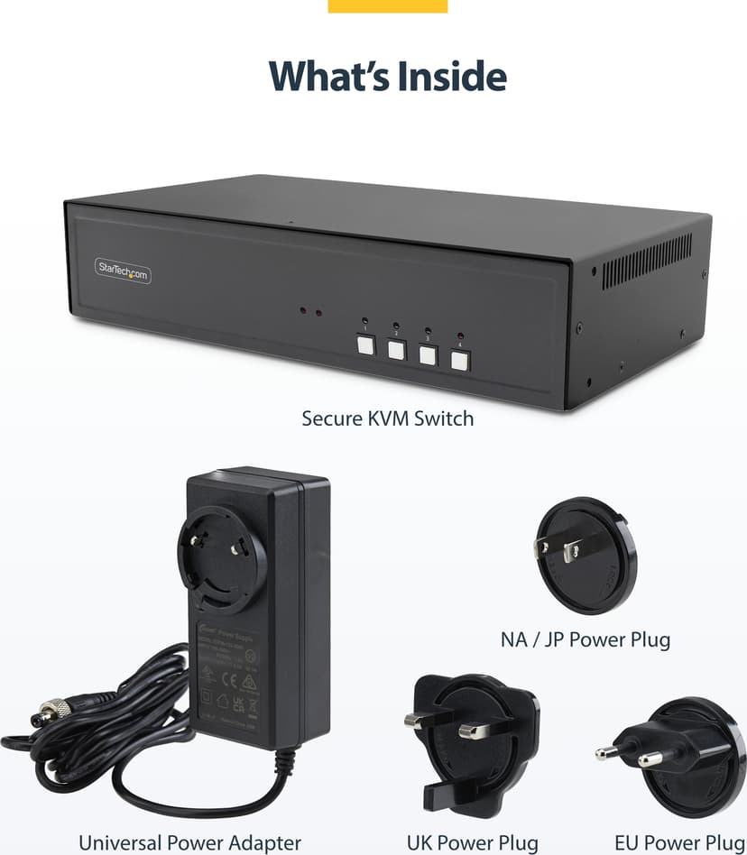 Startech StarTech.com CK4-D204C KVM-kytkin Musta