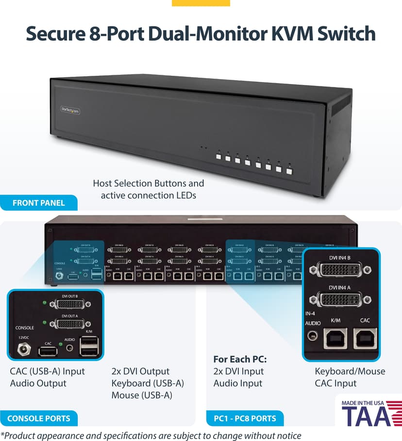 Startech StarTech.com CK4-D208C KVM Switch Sort