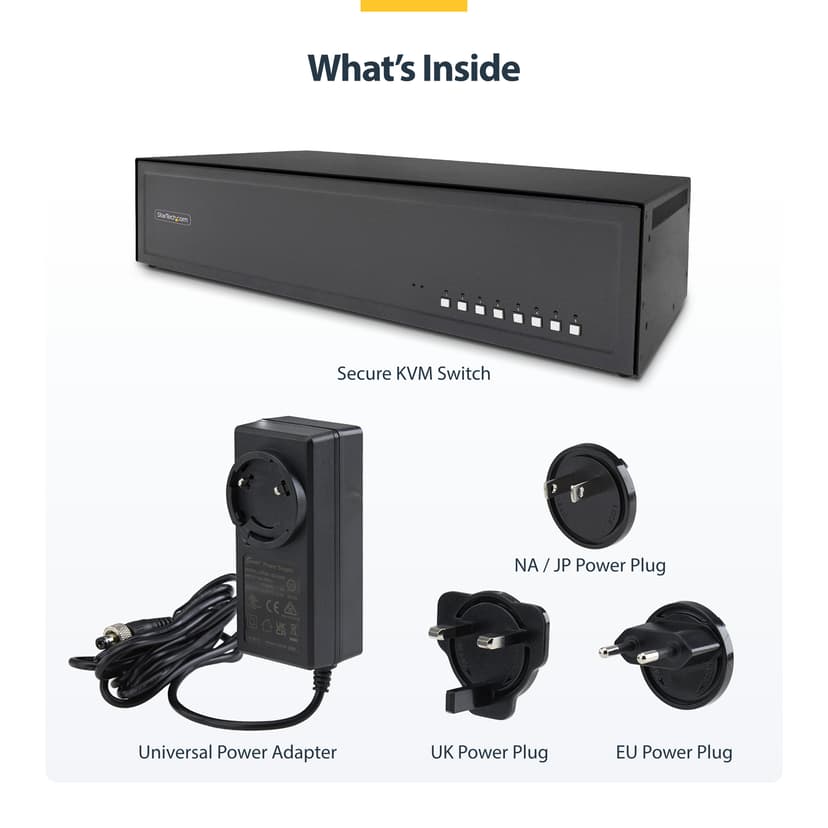 Startech StarTech.com CK4-D208C KVM-bryter Svart