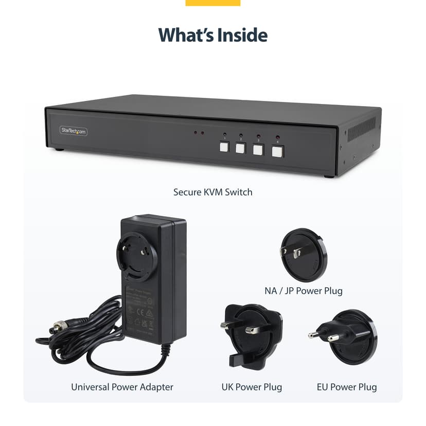 Startech StarTech.com CK4-PM104C KVM-bryter Svart