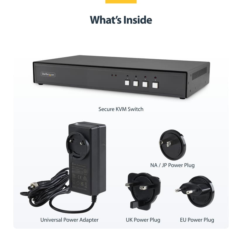 Startech StarTech.com CK4-D104C KVM-bryter Svart