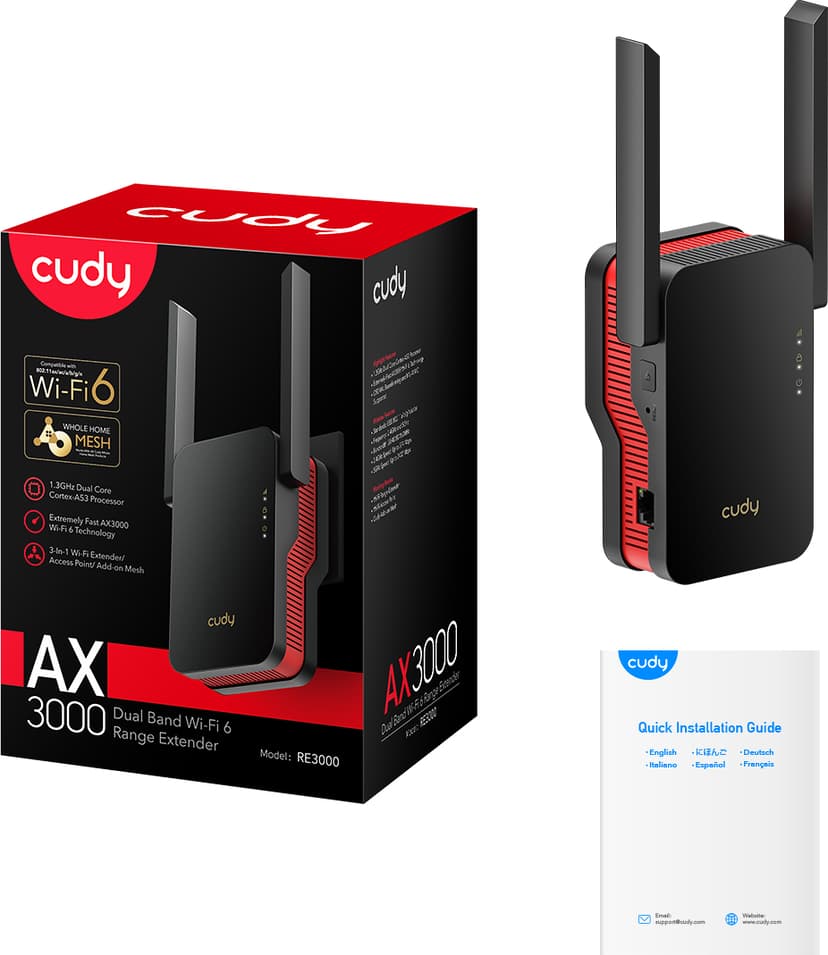 CUDY RE3000 WiFi 6 Repeater