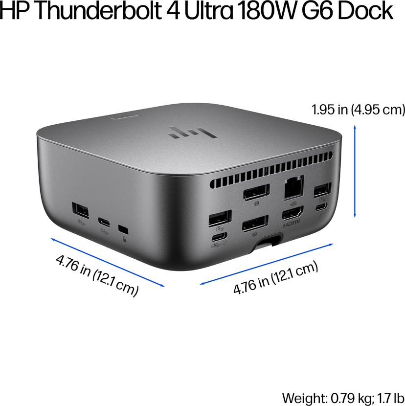HP Thunderbolt 4 Ultra 180W G6 Dock Thunderbolt 4
