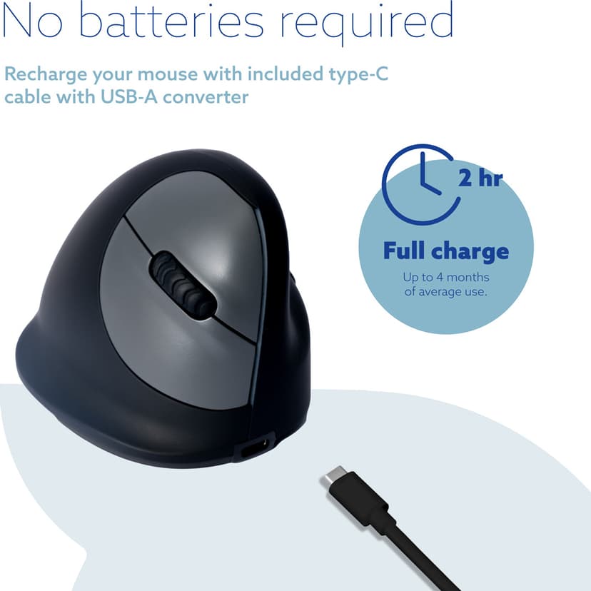 R-Go Tools HE Vertical Break Large Right Bluetooth Mus