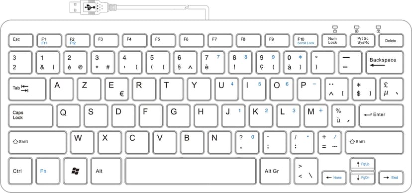 R-Go Tools Compact Kablet Belgisk Tastatur