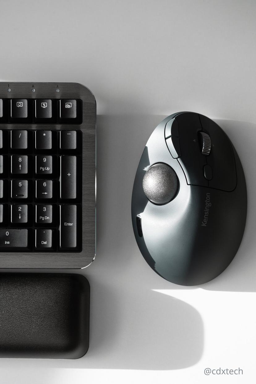 Kensington Pro Fit Ergo TB550 RF Wireless + Bluetooth Trackball Musta, Harmaa