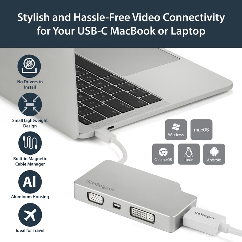 Startech USB-C Multiport Video Adapter 4K/1080p