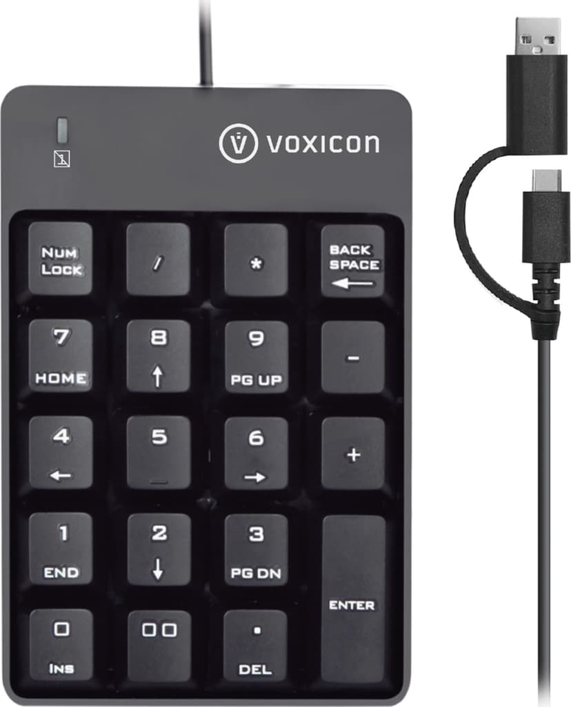 Voxicon DNP-051W numerisk tastatur USB Sort