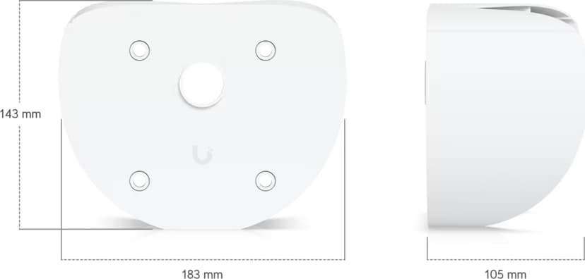 Ubiquiti UniFi Protect Ai PTZ Precision hjørnebeslag hvid