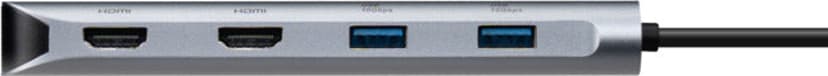 Targus Mobil dock med dobbelt video og 140 W EPR pass-through via USB-C USB-C 3.2 Gen 2 (3.1 Gen 2)