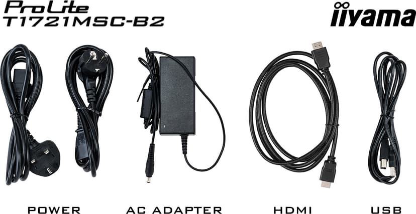 iiyama ProLite T1721MSC-B2 17" pekskärm SXGA TN 5:4 svart 17" 1280 × 1024pixels TN 5:4