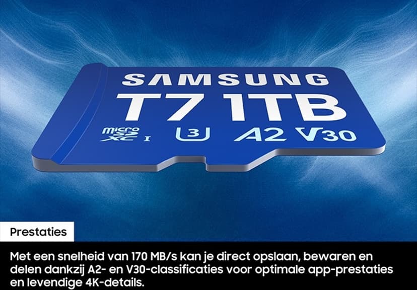 Samsung T7 microSD card 512GB MicroSDHC UHS-I
