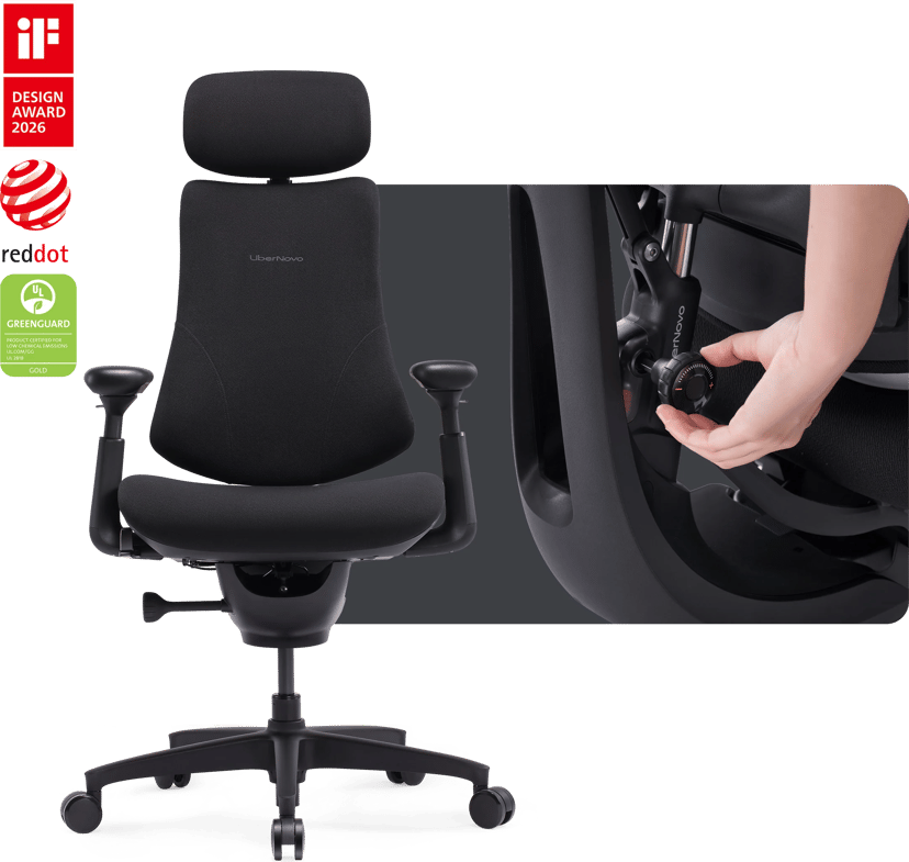 Libernovo Omni SE ergonomisk stol 48 cm Obsidian Black