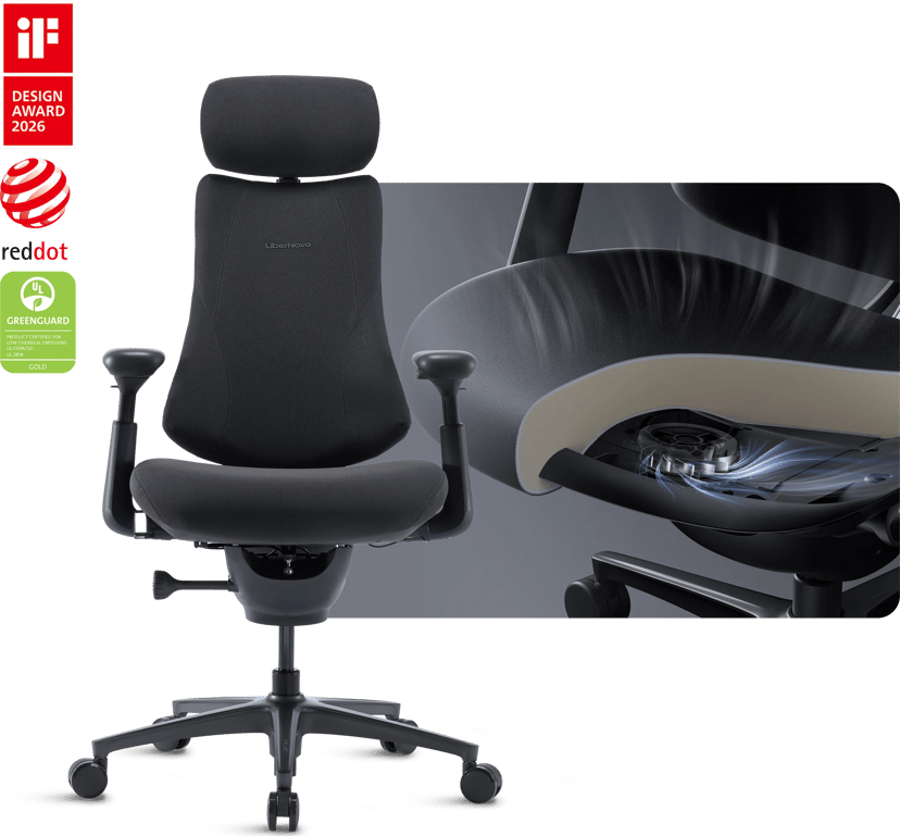 Libernovo Omni Pro dynaaminen ergonominen tuoli 48 cm grafiitinharmaa