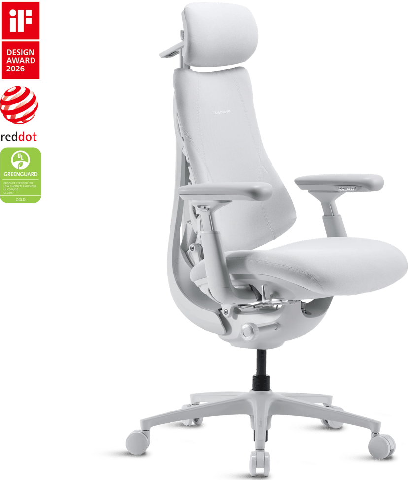 Libernovo Omni Pro dynaaminen ergonominen tuoli 48 cm Glacier White