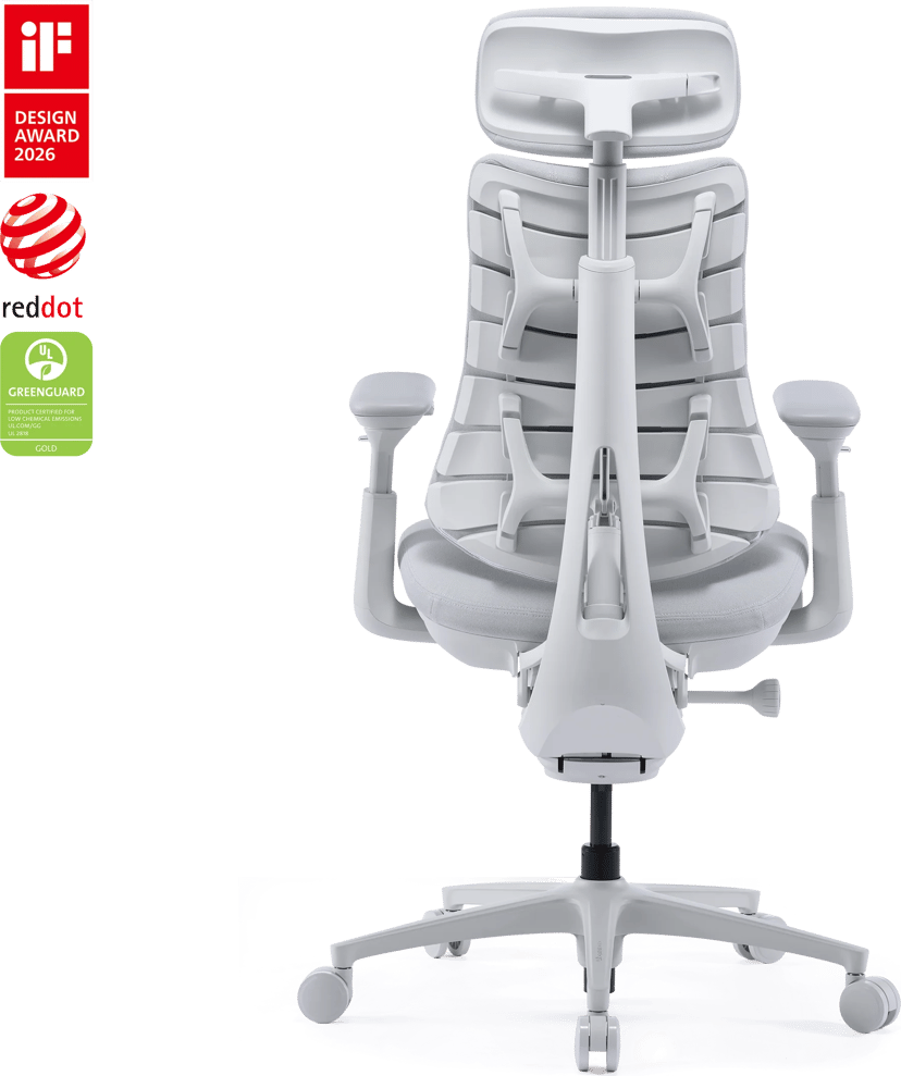 Libernovo Omni Pro dynaaminen ergonominen tuoli 48 cm Glacier White