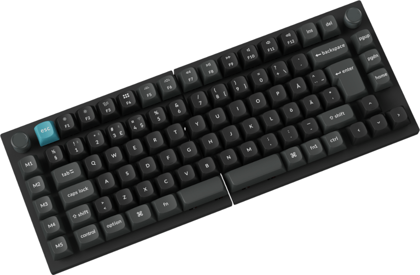 Keychron Q11 Ultra 75% Split 8K Trådbunden och trådlös Keychron Silk POM Red Nordisk Tangentbord