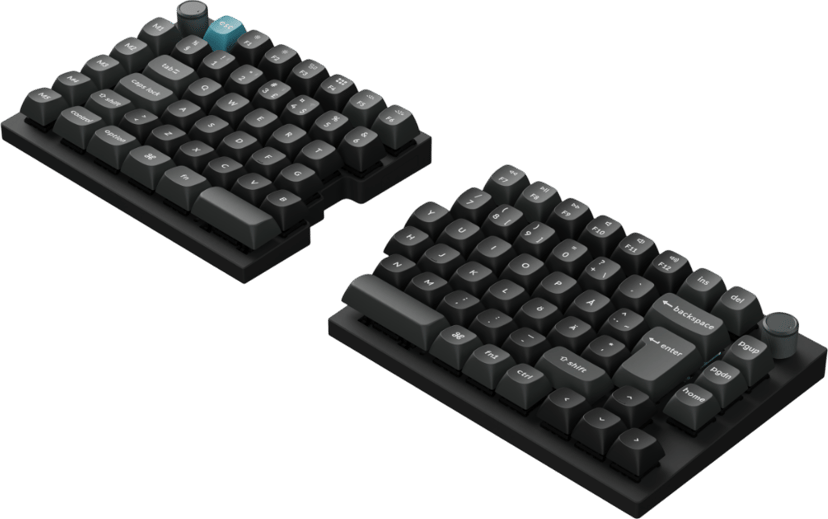 Keychron Q11 Ultra 75% Split 8K Kablet og trådløst Keychron Silk POM Brown Nordisk Tastatur
