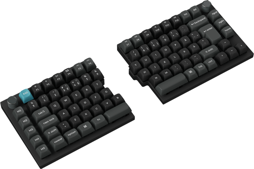 Keychron Q11 Ultra 75% Split 8K Kablet og trådløst Keychron Silk POM Banana Nordisk Tastatur