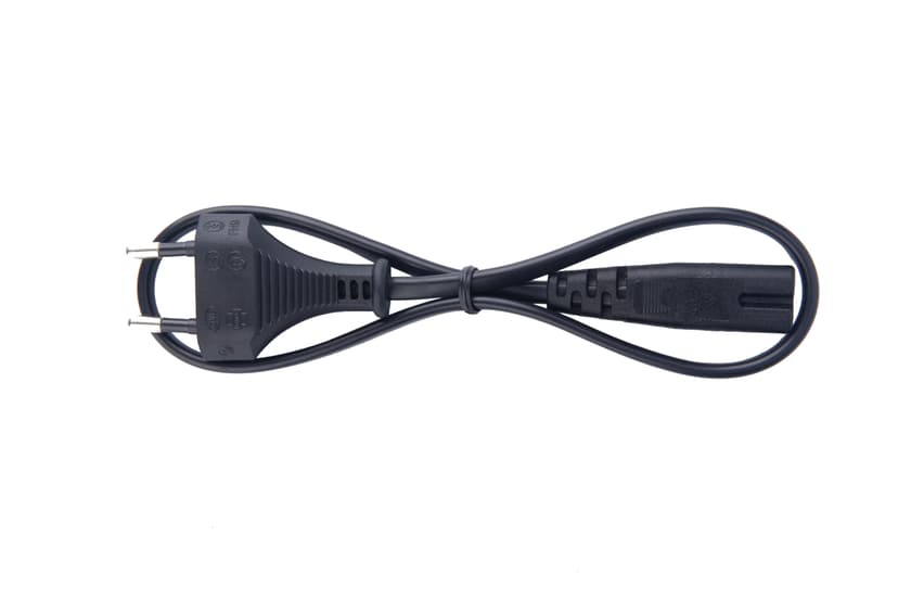 Prokord Cable Power 2-Pin - Straight 1m Black 1m CEE7/16 C7 stekker Zwart