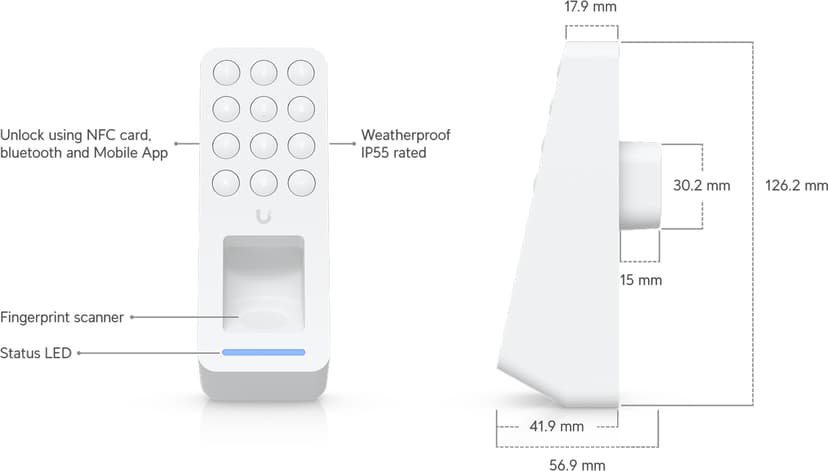 Ubiquiti G3 Reader Fingeraftryk Hvid