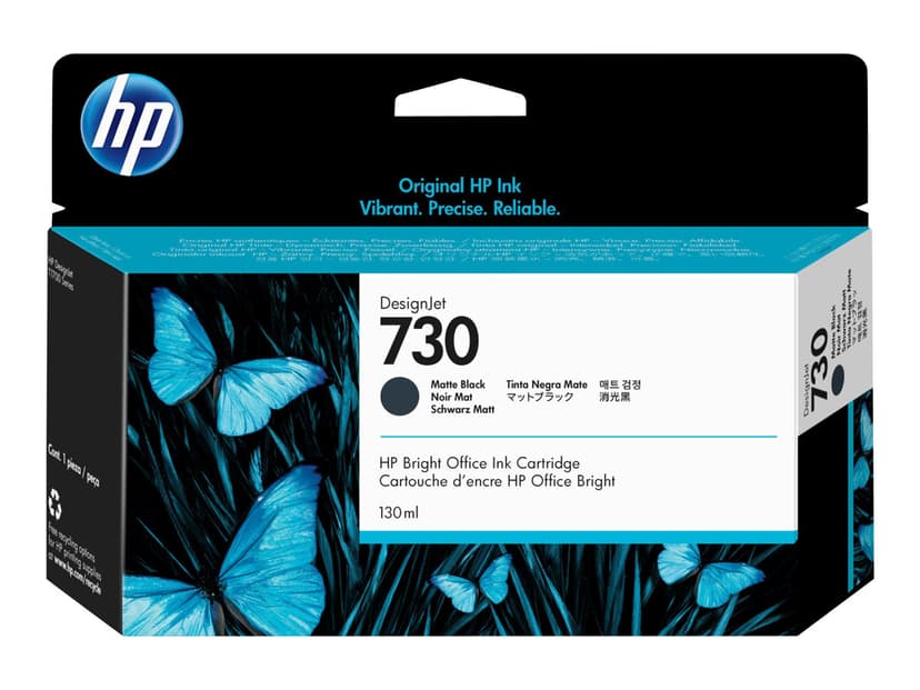 HP Bläck Matt Svart 730 130ml - DJ T1700